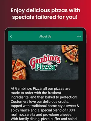 Gambino's Pizza android App screenshot 1