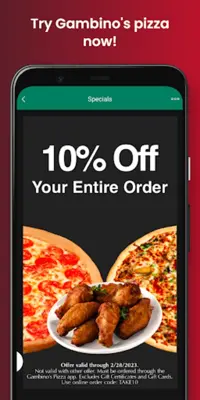 Gambino's Pizza android App screenshot 5